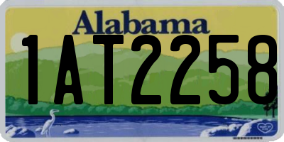 AL license plate 1AT2258