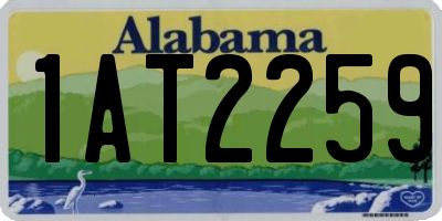 AL license plate 1AT2259