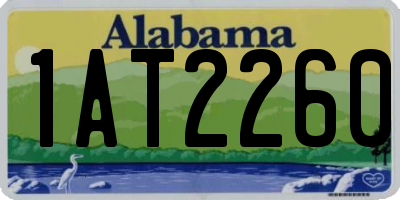 AL license plate 1AT2260