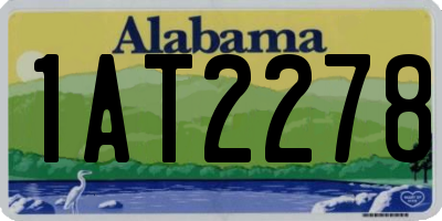 AL license plate 1AT2278
