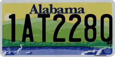 AL license plate 1AT2280
