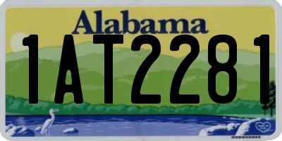 AL license plate 1AT2281