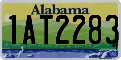 AL license plate 1AT2283