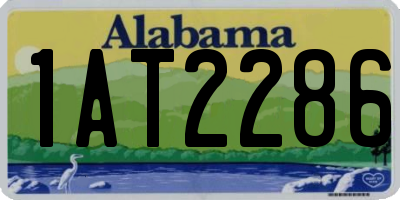 AL license plate 1AT2286