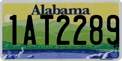 AL license plate 1AT2289
