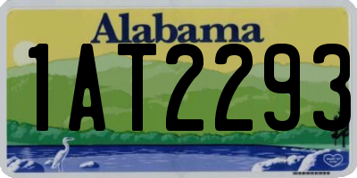 AL license plate 1AT2293
