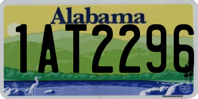 AL license plate 1AT2296