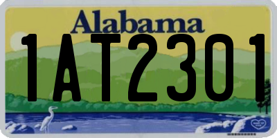 AL license plate 1AT2301