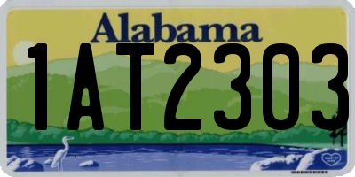 AL license plate 1AT2303