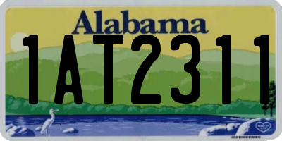 AL license plate 1AT2311