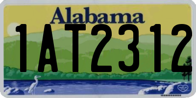 AL license plate 1AT2312