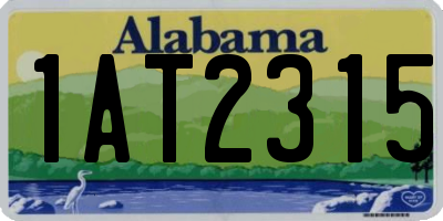 AL license plate 1AT2315