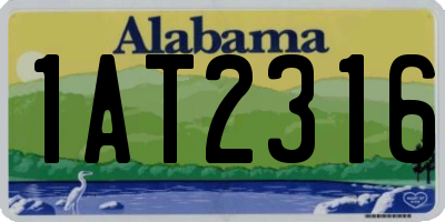 AL license plate 1AT2316