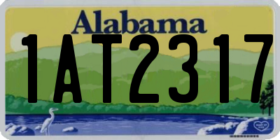 AL license plate 1AT2317