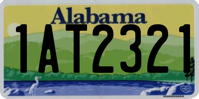 AL license plate 1AT2321