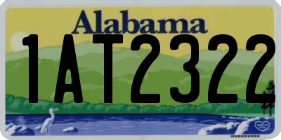 AL license plate 1AT2322