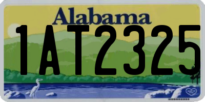 AL license plate 1AT2325