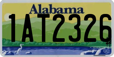 AL license plate 1AT2326