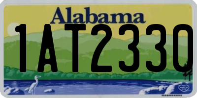 AL license plate 1AT2330