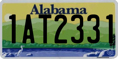 AL license plate 1AT2331