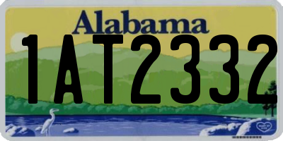 AL license plate 1AT2332