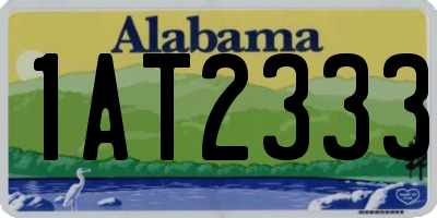 AL license plate 1AT2333