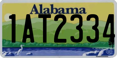 AL license plate 1AT2334