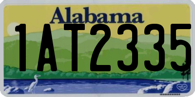 AL license plate 1AT2335