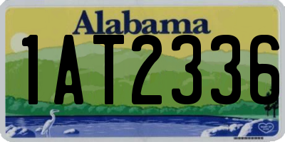 AL license plate 1AT2336