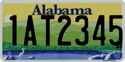 AL license plate 1AT2345