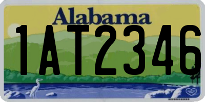 AL license plate 1AT2346