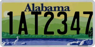 AL license plate 1AT2347