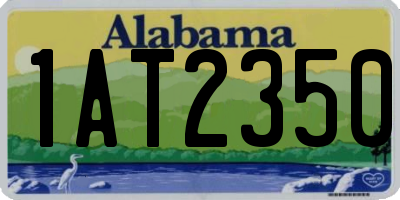 AL license plate 1AT2350