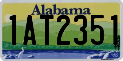 AL license plate 1AT2351