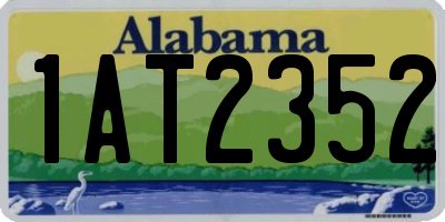 AL license plate 1AT2352