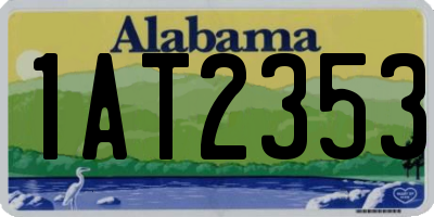 AL license plate 1AT2353