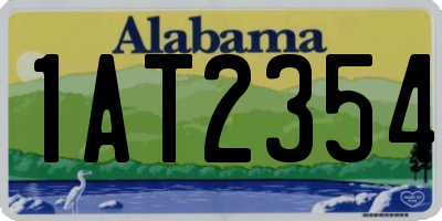 AL license plate 1AT2354