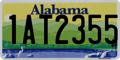 AL license plate 1AT2355