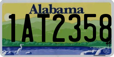 AL license plate 1AT2358