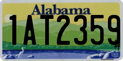 AL license plate 1AT2359