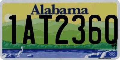 AL license plate 1AT2360