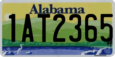 AL license plate 1AT2365