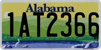 AL license plate 1AT2366