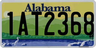 AL license plate 1AT2368