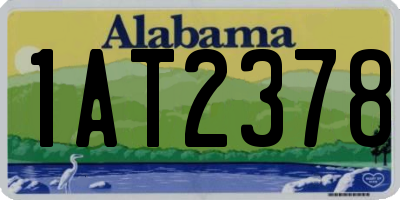 AL license plate 1AT2378