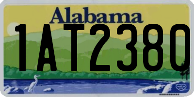 AL license plate 1AT2380