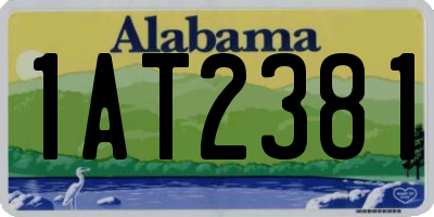 AL license plate 1AT2381