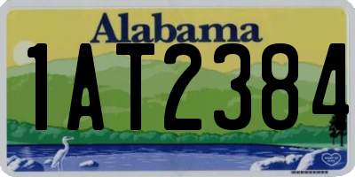 AL license plate 1AT2384