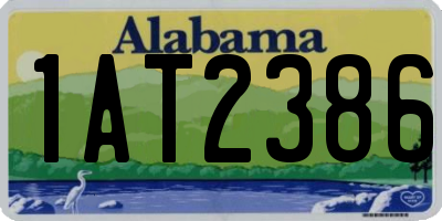 AL license plate 1AT2386