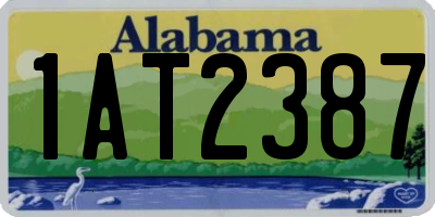 AL license plate 1AT2387